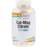 <img alt="Solaray Cal-Mag Citrate with Vitamin D 2:1 Ratio - 360 Vegetarian Capsules" title="Solaray Cal-Mag Citrate with Vitamin D 2:1 Ratio - 360 Vegetarian Capsules,076280131758"