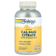 <img alt="Solaray, Cal-Mag Citrate with Vitamin D-2, 360 VegCaps" title="Solaray, Cal-Mag Citrate with Vitamin D-2, 360 VegCaps,076280131758"