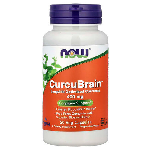 <img alt="NOW Foods, CurcuBrain, 400 mg, 50 Veg Capsules" title="NOW Foods, CurcuBrain, 400 mg, 50 Veg Capsules,733739023957"