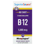<img alt="Superior Source, B-12 (Cyanocobalamin), 5,000 mcg, 100 MicroLingual Instant Dissolve Tablets" title="Superior Source, B-12 (Cyanocobalamin), 5,000 mcg, 100 MicroLingual Instant Dissolve Tablets,076635907700"