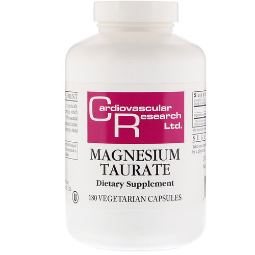 <img alt="Cardiovascular Research, Magnesium Taurate, 180 Vegetarian Capsules" title="Cardiovascular Research, Magnesium Taurate, 180 Vegetarian Capsules,696859034862"