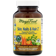<img alt="MegaFood, Skin, Nails & Hair 2, 60 Tablets" title="MegaFood, Skin, Nails & Hair 2, 60 Tablets,051494102800"