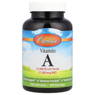 <img alt="Carlson, Vitamin A, 7,500 mcg RAE (25,000 IU), 300 Soft Gels" title="Carlson, Vitamin A, 7,500 mcg RAE (25,000 IU), 300 Soft Gels,088395011634"