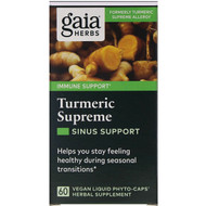 <img alt="Gaia Herbs, Turmeric Supreme,  Sinus Support, 60 Vegan Liquid Phyto-Caps" title="Gaia Herbs, Turmeric Supreme,  Sinus Support, 60 Vegan Liquid Phyto-Caps,751063146340"