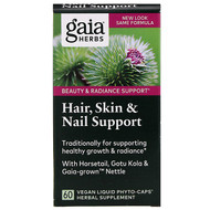 <img alt="Gaia Herbs, Hair, Skin & Nail Support, 60 Vegan Liquid Phyto-Caps" title="Gaia Herbs, Hair, Skin & Nail Support, 60 Vegan Liquid Phyto-Caps,751063400800"
