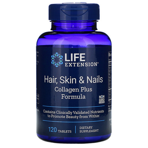 <img alt="Life Extension, Hair, Skin & Nails, Collagen Plus Formula, 120 Tablets" title="Life Extension, Hair, Skin & Nails, Collagen Plus Formula, 120 Tablets,737870232216"