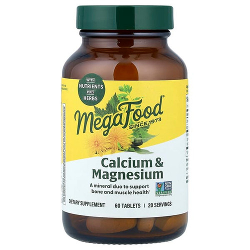 <img alt="MegaFood, Calcium & Magnesium,  60 Tablets" title="MegaFood, Calcium & Magnesium,  60 Tablets,051494102312"