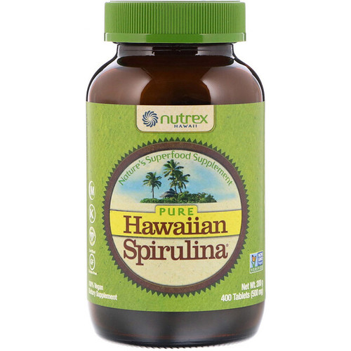 <img alt="Nutrex Hawaii, Pure Hawaiian Spirulina, 500 mg, 400 Tablets" title="Nutrex Hawaii, Pure Hawaiian Spirulina, 500 mg, 400 Tablets,732894010048"