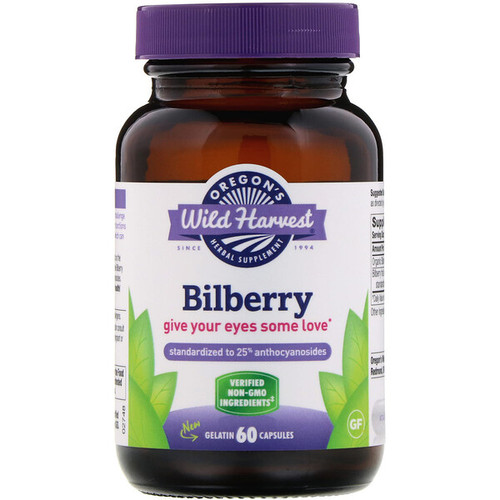 <img alt="Oregons Wild Harvest, Bilberry, 60 Gelatin Capsules" title="Oregons Wild Harvest, Bilberry, 60 Gelatin Capsules,706195004136"