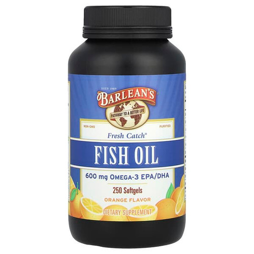 <img alt="Barleans, Fresh Catch, Fish Oil, Omega-3 EPA-DHA, Orange, 250 Softgels (300 mg per Softgel)" title="Barleans, Fresh Catch, Fish Oil, Omega-3 EPA-DHA, Orange, 250 Softgels (300 mg per Softgel),705875610087"