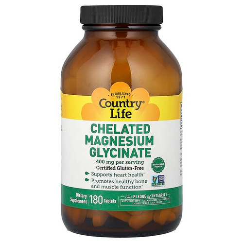 <img alt="Country Life, Chelated Magnesium Glycinate, 180 Tablets (133 mg per Tablet)" title="Country Life, Chelated Magnesium Glycinate, 180 Tablets (133 mg per Tablet),015794026815"