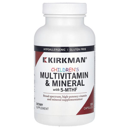 <img alt="Kirkman Labs, Childrens Multivitamin & Mineral with 5-MTHF, 120 Capsules" title="Kirkman Labs, Childrens Multivitamin & Mineral with 5-MTHF, 120 Capsules,812325024544"