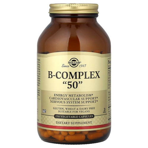 <img alt="Solgar, B-Complex "50", 250 Vegetable Capsules" title="Solgar, B-Complex "50", 250 Vegetable Capsules,033984011229"