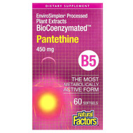 <img alt="Natural Factors, BioCoenzymated, B5, Pantethine, 450 mg, 60 Softgels" title="Natural Factors, BioCoenzymated, B5, Pantethine, 450 mg, 60 Softgels,068958012506"