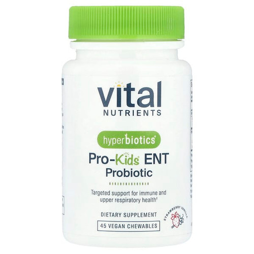 <img alt="Vital Nutrients, Hyperbiotics, Pro-Kids ENT Probiotic, Strawberry Vanilla, 45 Vegan Chewable" title="Vital Nutrients, Hyperbiotics, Pro-Kids ENT Probiotic, Strawberry Vanilla, 45 Vegan Chewable,9506000113715"