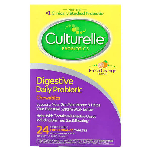 <img alt="Culturelle, Digestive Daily Probiotic Chewables, Fresh Orange, 24 Once Daily Tablets (53 mg Per Tablet)" title="Culturelle, Digestive Daily Probiotic Chewables, Fresh Orange, 24 Once Daily Tablets (53 mg Per Tablet),049100400228"