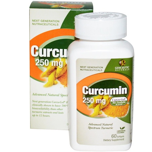 <img alt="Genceutic Naturals, Curcumin, 250 mg, 60 Softgels" title="Genceutic Naturals, Curcumin, 250 mg, 60 Softgels,896245001168"