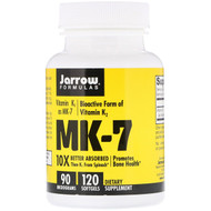 <img alt="Jarrow Formulas, MK-7, Vitamin K2 as MK-7, 90 mcg, 120 Softgels" title="Jarrow Formulas, MK-7, Vitamin K2 as MK-7, 90 mcg, 120 Softgels,790011300076"