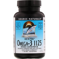 <img alt="Source Naturals, Arctic Pure, Omega-3 1125 Enteric Coated Fish Oil, 1,125 mg, 60 Softgels" title="Source Naturals, Arctic Pure, Omega-3 1125 Enteric Coated Fish Oil, 1,125 mg, 60 Softgels,021078024880"