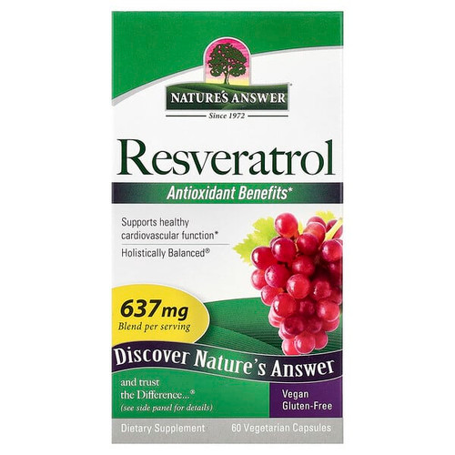 <img alt="Natures Answer, Resveratrol, 60 Vegetarian Capsules" title="Natures Answer, Resveratrol, 60 Vegetarian Capsules,083000261794"