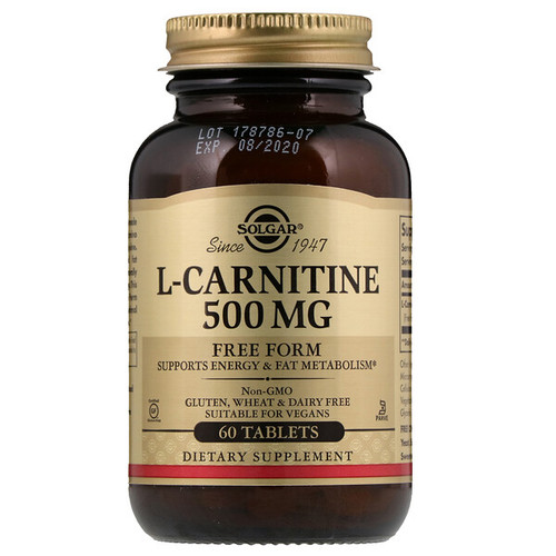 <img alt="Solgar, L-Carnitine, 500 mg, 60 Tablets" title="Solgar, L-Carnitine, 500 mg, 60 Tablets,033984005716"