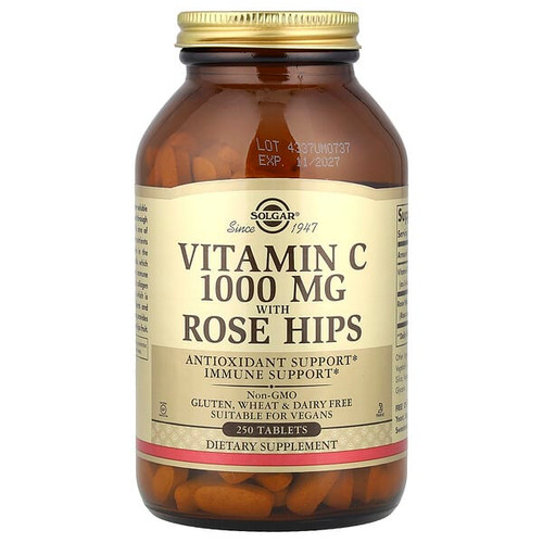 <img alt="Solgar, Vitamin C with Rose Hips, 250 Tablets" title="Solgar, Vitamin C with Rose Hips, 250 Tablets,033984024014"