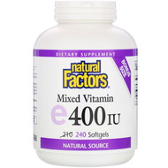 <img alt="Natural Factors, Mixed Vitamin E, 400 IU, 240 Softgels" title="Natural Factors, Mixed Vitamin E, 400 IU, 240 Softgels,068958081427"