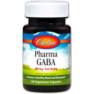 Carlson Labs, Pharma GABA, 200 mg, 50 Vegetarian Capsules