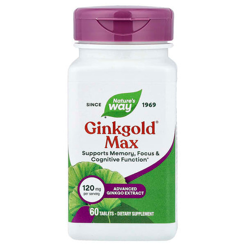 <img alt="Natures Way, Ginkgold Max, 120 mg, 60 Tablets" title="Natures Way, Ginkgold Max, 120 mg, 60 Tablets,033674152515"