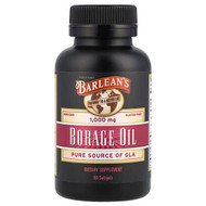 <img alt="Barleans, Borage Oil, 1,000 mg, 60 Softgels" title="Barleans, Borage Oil, 1,000 mg, 60 Softgels,705875100045"