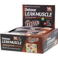 Detour, Lean Muscle Bar, Chocolate Candy Crunch M&Ms, 12 Bars, 1.9 oz (55 g)