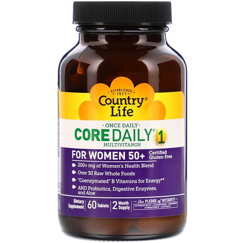 <img alt="Country Life, Core Daily-1 Multivitamins, Women 50+, 60 Tablets" title="Country Life, Core Daily-1 Multivitamins, Women 50+, 60 Tablets,015794081968"