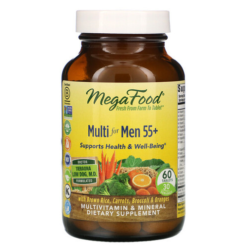 <img alt="MegaFood, Multi for Men 55+, 60 Tablets" title="MegaFood, Multi for Men 55+, 60 Tablets,051494102732"
