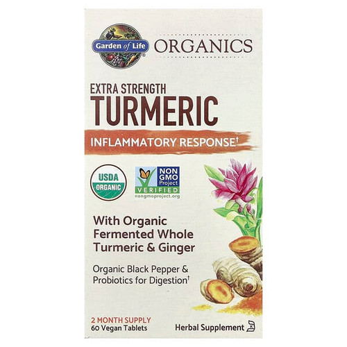 <img alt="Garden of Life, Organics, Turmeric, Inflammatory Response, 60 Vegan Tablets" title="Garden of Life, Organics, Turmeric, Inflammatory Response, 60 Vegan Tablets,658010121903"