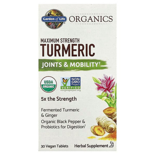 <img alt="Garden of Life, Turmeric, Maximum Strength, 30 Vegan Tablets" title="Garden of Life, Turmeric, Maximum Strength, 30 Vegan Tablets,658010121910"