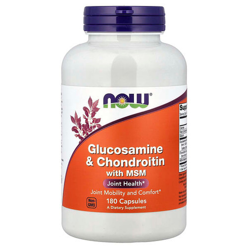 <img alt="NOW Foods, Glucosamine & Chondroitin with MSM, 180 Capsules" title="NOW Foods, Glucosamine & Chondroitin with MSM, 180 Capsules,733739031723"
