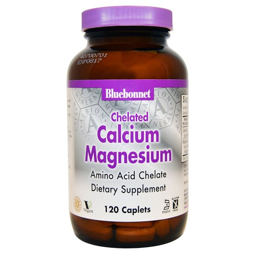 <img alt="Bluebonnet Nutrition, Calcium Magnesium, Chelated, 120 Caplets" title="Bluebonnet Nutrition, Calcium Magnesium, Chelated, 120 Caplets,743715006614"