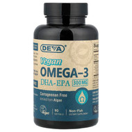<img alt="Deva, Vegan Omega-3, DHA-EPA, 90 Softgels" title="Deva, Vegan Omega-3, DHA-EPA, 90 Softgels,895634000409"