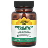 <img alt="Country Life, Natural Vitamin E-Complex with Mixed Tocopherols, 268 mg (400 IU), 90 Softgels" title="Country Life, Natural Vitamin E-Complex with Mixed Tocopherols, 268 mg (400 IU), 90 Softgels,015794078326"