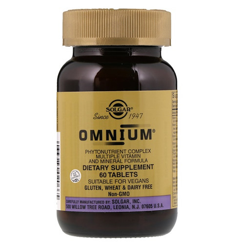 <img alt="Solgar, Omnium, Phytonutrient Complex, Multiple Vitamin and Mineral Formula, 60 Tablets" title="Solgar, Omnium, Phytonutrient Complex, Multiple Vitamin and Mineral Formula, 60 Tablets,033984020665"