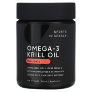 <img alt="Sports Research, Omega-3 Krill Oil, Mini-Gels, 500 mg, 120 Softgels" title="Sports Research, Omega-3 Krill Oil, Mini-Gels, 500 mg, 120 Softgels,023249011361"
