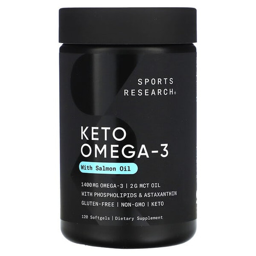 <img alt="Sports Research, Keto Omega-3 with Salmon Oil, 120 Softgels" title="Sports Research, Keto Omega-3 with Salmon Oil, 120 Softgels,023249012337"
