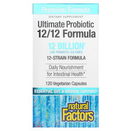 <img alt="Natural Factors, Ultimate Probiotic, 12-12 Formula, 12 Billion CFU, 120 Vegetarian Capsules" title="Natural Factors, Ultimate Probiotic, 12-12 Formula, 12 Billion CFU, 120 Vegetarian Capsules,068958018485"