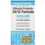 <img alt="Natural Factors, Ultimate Probiotic, 24/12 Formula, 24 Billion CFU, 60 Vegetarian Capsules" title="Natural Factors, Ultimate Probiotic, 24/12 Formula, 24 Billion CFU, 60 Vegetarian Capsules,068958018522"