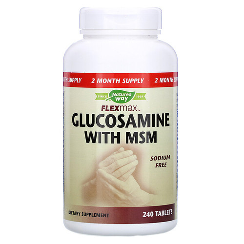 <img alt="Natures Way, Flexmax, Glucosamine with MSM, Sodium Free, 240 Tablets" title="Natures Way, Flexmax, Glucosamine with MSM, Sodium Free, 240 Tablets,033674145616"