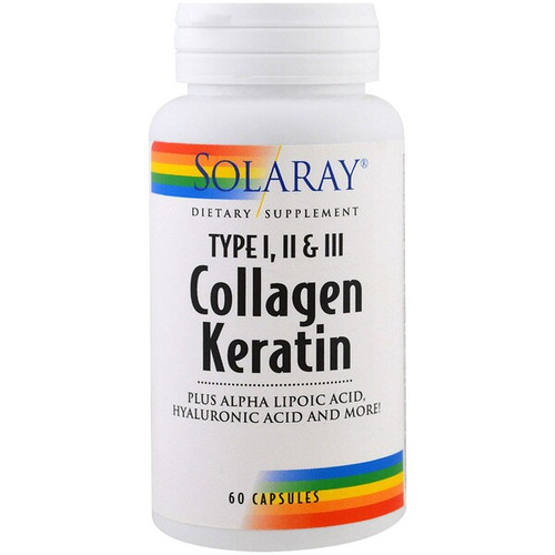 <img alt="Solaray, Collagen Keratin, Type I, II, III, 60 Capsules" title="Solaray, Collagen Keratin, Type I, II, III, 60 Capsules,076280737998"
