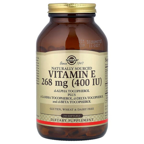 <img alt="Solgar, Vitamin E, Naturally Sourced, 268 mg (400 IU), 250 Softgels" title="Solgar, Vitamin E, Naturally Sourced, 268 mg (400 IU), 250 Softgels,033984035423"