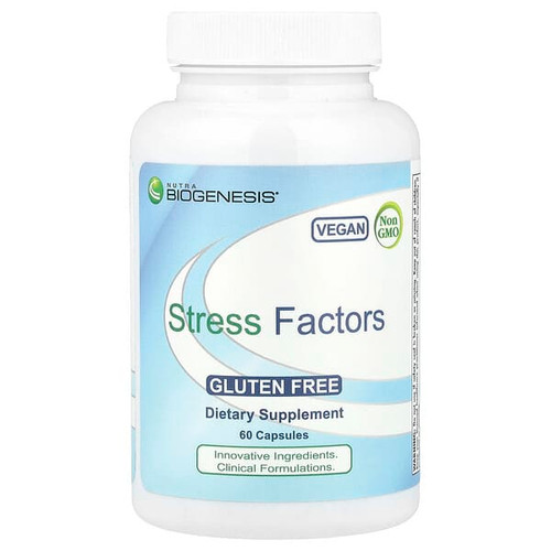 <img alt="Nutra BioGenesis, Stress Factors, 60 Capsules" title="Nutra BioGenesis, Stress Factors, 60 Capsules,812806102686"