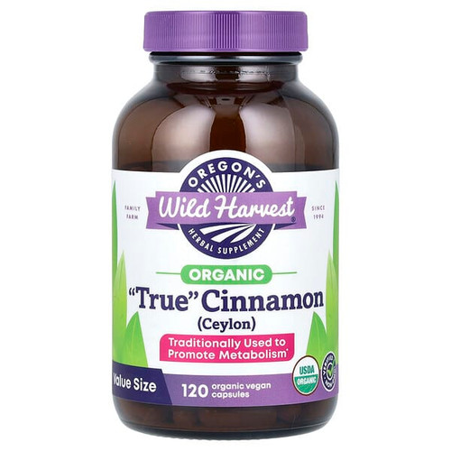 <img alt="Oregons Wild Harvest, Organic "True" Cinnamon (Ceylon), 120 Organic Vegan Capsules (450 mg per Capsule)" title="Oregons Wild Harvest, Organic "True" Cinnamon (Ceylon), 120 Organic Vegan Capsules (450 mg per Capsule),706195106014"