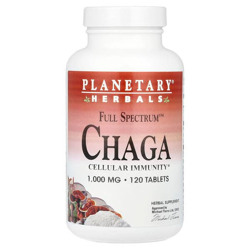 <img alt="Planetary Herbals, Full Spectrum Chaga, 120 Tablets" title="Planetary Herbals, Full Spectrum Chaga, 120 Tablets,021078106678"
